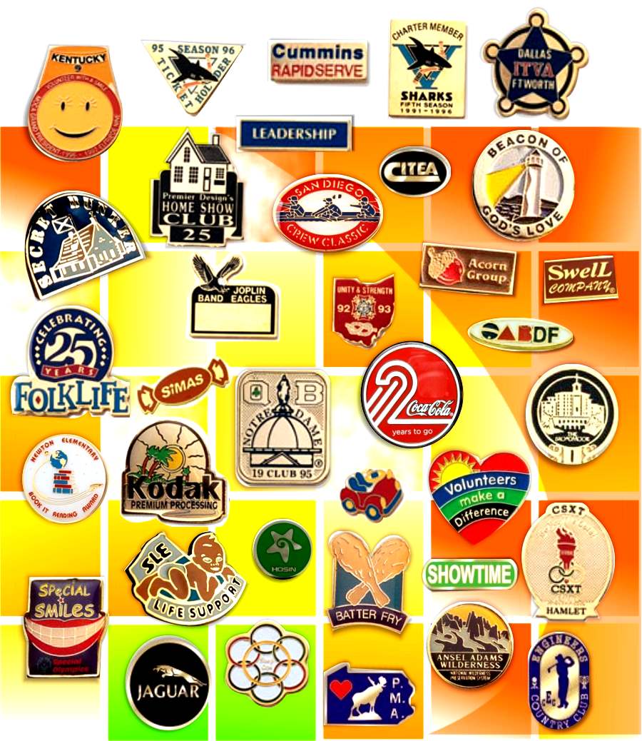 pines publicitarios esmaltados